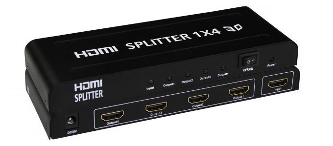 4К Сплиттер 1 ХДМИ 1.4б 1 кс 4 в видео- аттестации КЭ 4 вне поддерживая 3Д