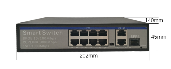 8 2 кабель сети переключателя Кат5/5е/6 локальных сетей ПоЭ порта гигабита стандартный с 1 портом СФП